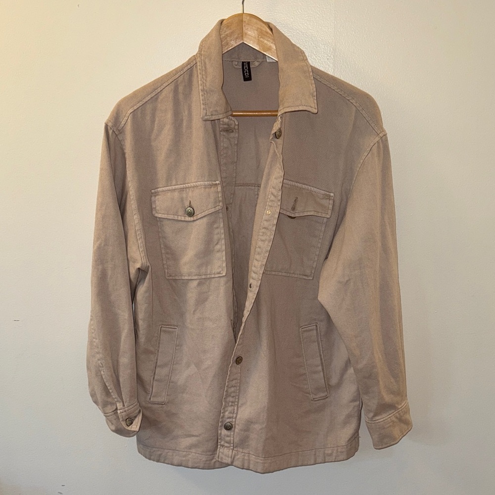H&M Divided Men's Tan Lightweight Shirt Jacket xs
